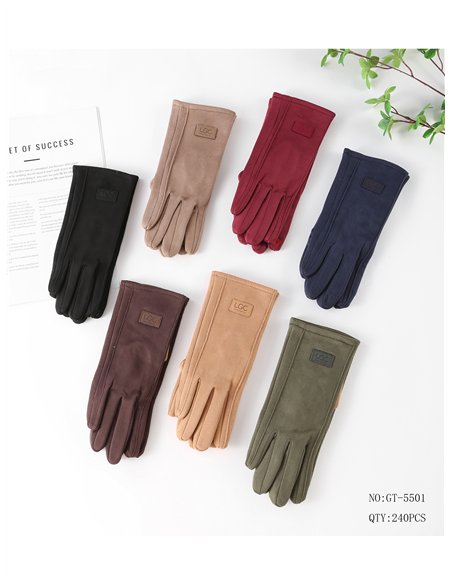Guantes efecto ante etiqueta decorativa
