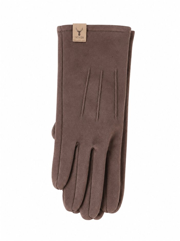 Guantes efecto ante detalle de costuras
