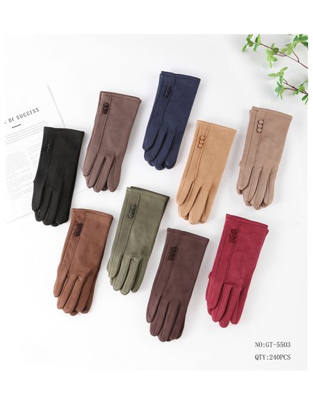 Guantes efecto ante botones laterales