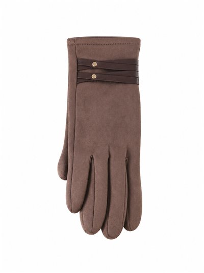 Guantes efecto ante tiras y tachuelas
