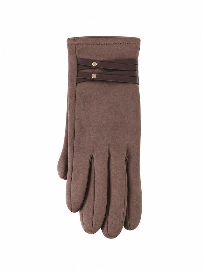Guantes efecto ante tiras y tachuelas