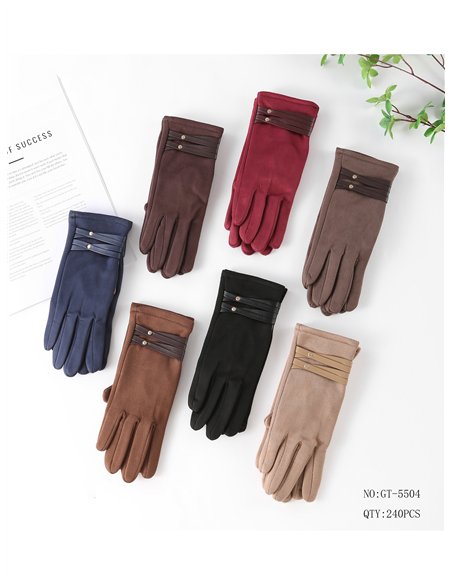 Guantes efecto ante tiras y tachuelas