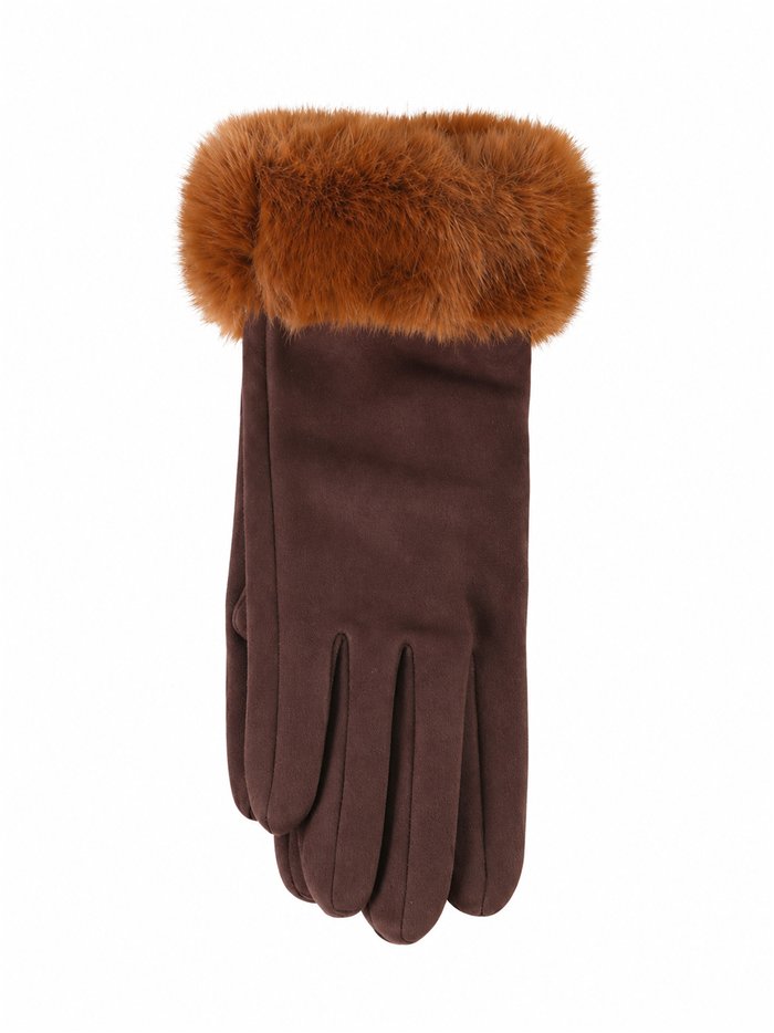 Guantes efecto ante puño de pelo