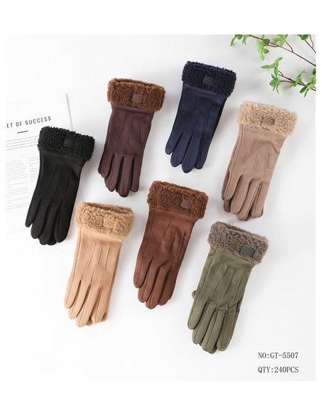Guantes efecto ante puño borreguito