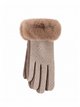 Guantes textura con puño de pelo