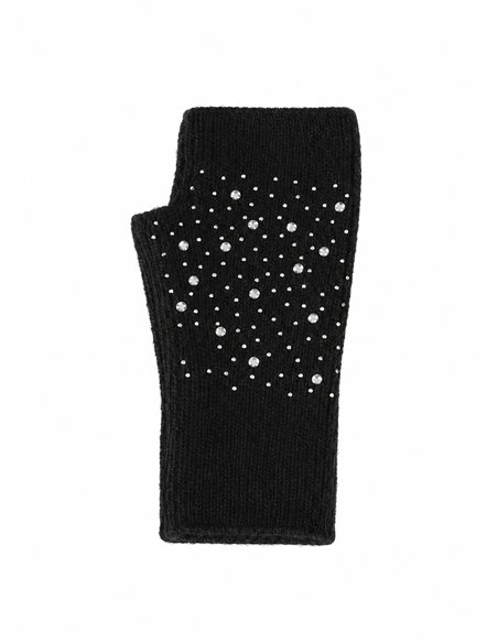 Mitones de punto con strass