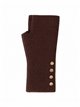 Knit fingerless gloves with gold-tone buttons