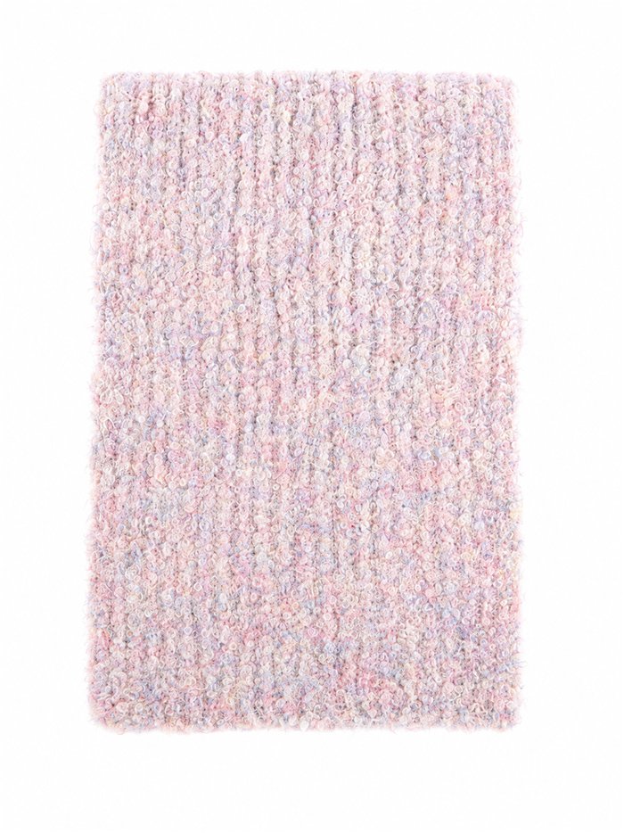 Cachecol de malha bouclé com toque de cashmere