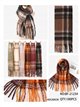 Warmer Herbstschal mit Karomuster und Fransen
