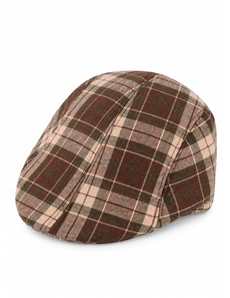 Gorra inglesa de cuadros tartán