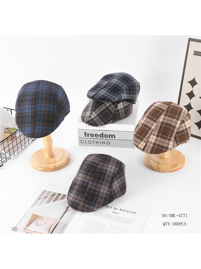 Gorra inglesa de cuadros tartán