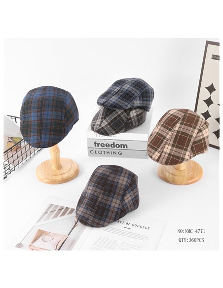 Gorra inglesa de cuadros tartán