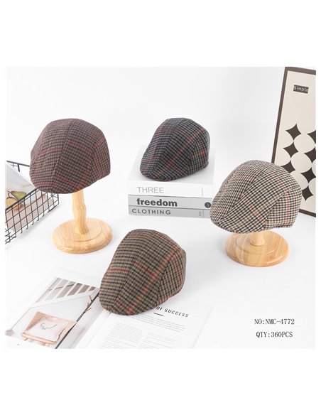 Gorra inglesa de cuadros clásicos