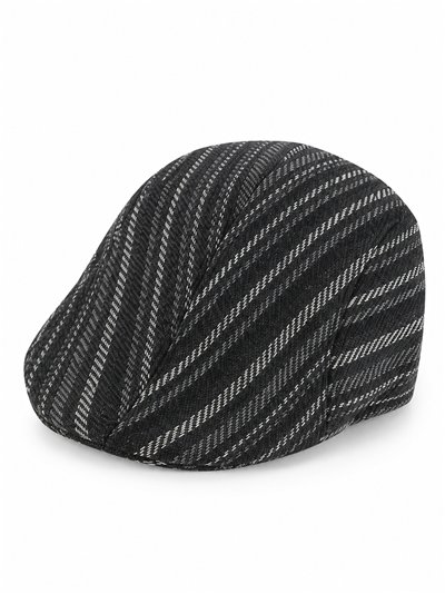 Gorra inglesa de rayas diagonales