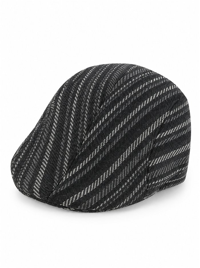 Gorra inglesa de rayas diagonales