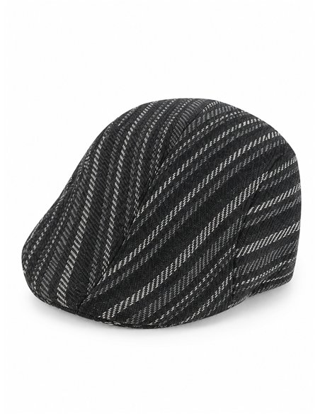Gorra inglesa de rayas diagonales