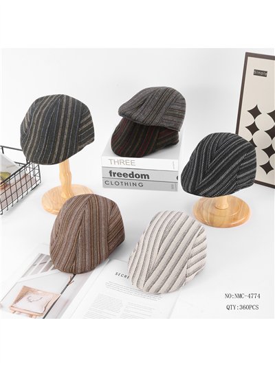 Gorra inglesa de rayas diagonales 2