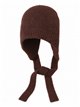 Gorro de punto con orejeras y lazos