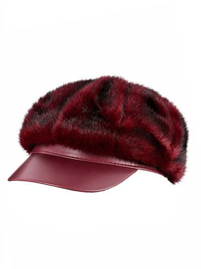 Gorra marinera efecto pelo con visera