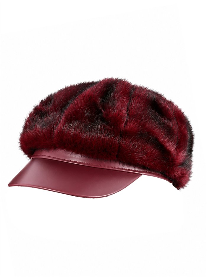 Gorra marinera efecto pelo con visera