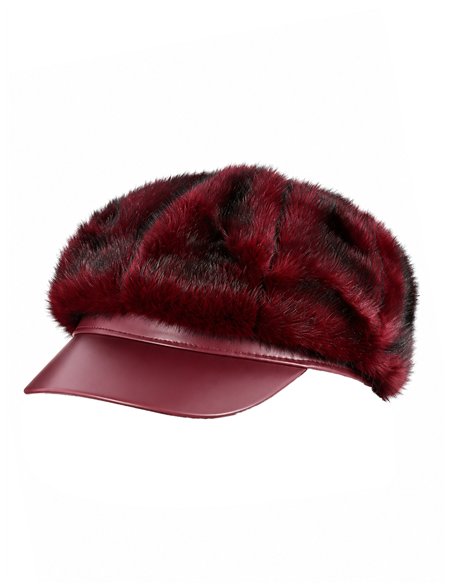 Gorra marinera efecto pelo con visera