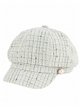 Gorra marinera tweed con lentejuelas y perla