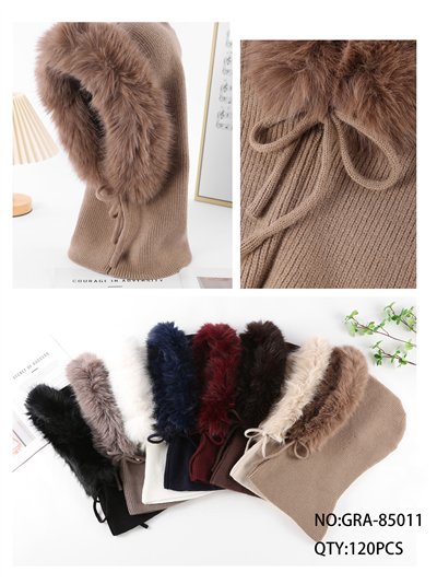 Balaclava de punto con borde efecto pelo 2