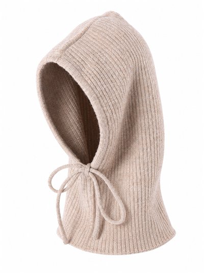 Balaclava de punto con lazo