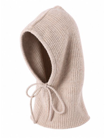 Balaclava de punto con lazo