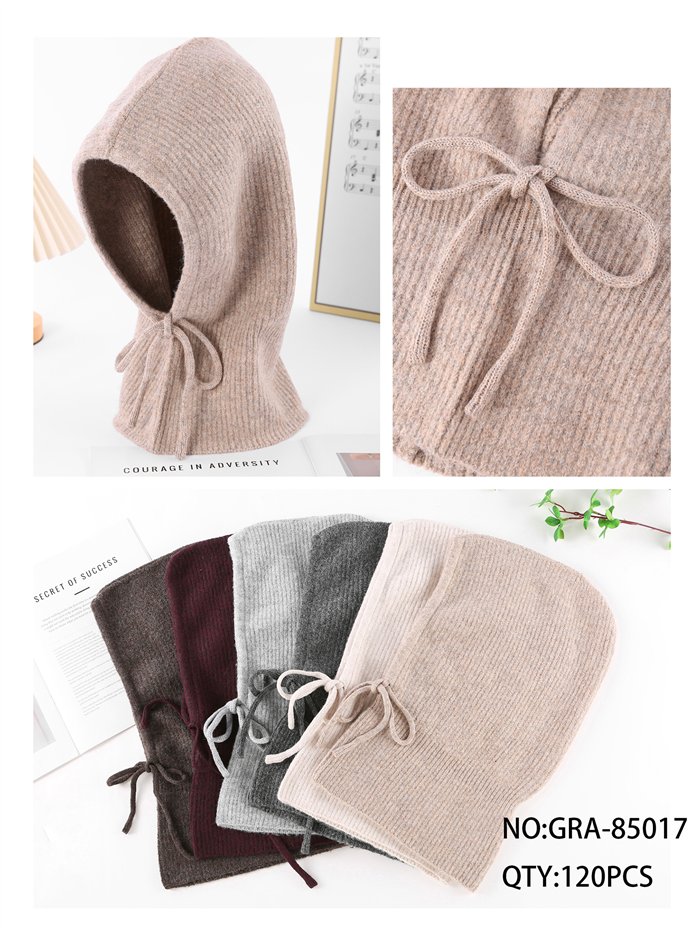 Balaclava de punto con lazo