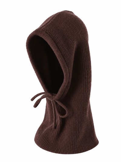 Balaclava de punto canalé con lazo