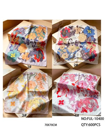 Pañuelo cuadrado estampado floral multicolor 2