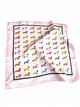 Foulard quadrato in raso con stampa di cani multicolore