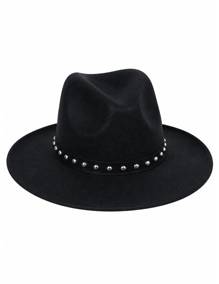 cappello fedora borchiato