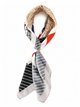 Animal and stripe print ring scarf