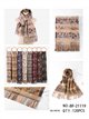 Jacquard-Schal mit Vintage-Blumenmuster