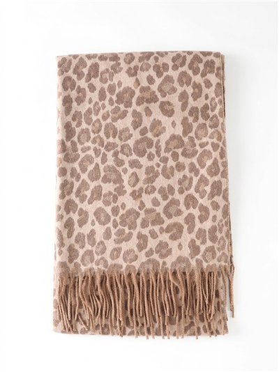 Lenço macio ao toque com estampa animal de leopardo
