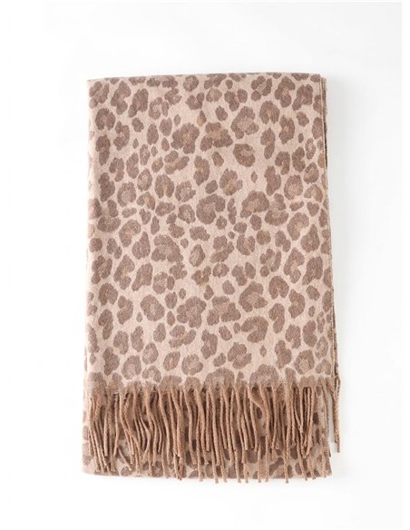 Lenço macio ao toque com estampa animal de leopardo