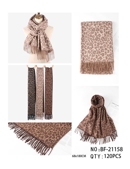 Lenço macio ao toque com estampa animal de leopardo