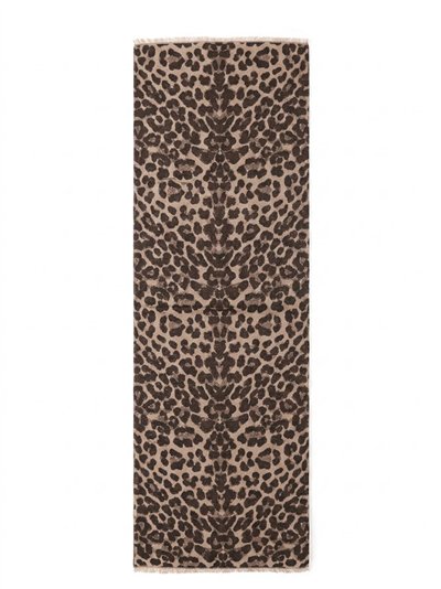 Bufanda estampada de leopardo y acabado desflecado