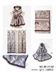 Fular jacquard estampado de paisaje botánico estilo toile de jouy