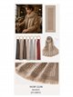 Lenço jacquard elegante com estampa geométrica de inspiração clássica.