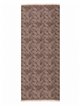 Leaf jacquard fringe scarf