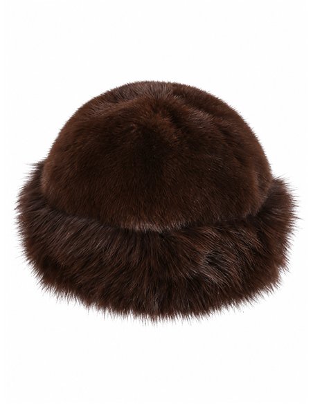 Chapeau en fausse fourrure à revers