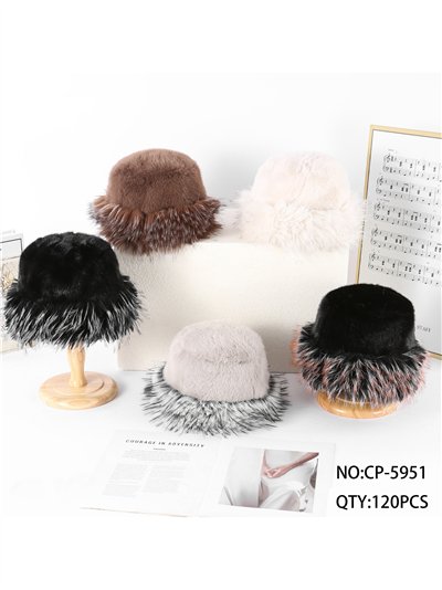 Gorro de pelo sintético bicolor 2