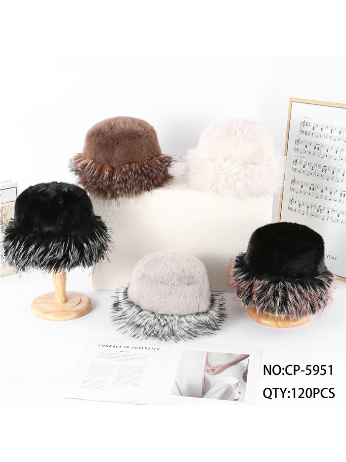Gorro de pelo sintético bicolor