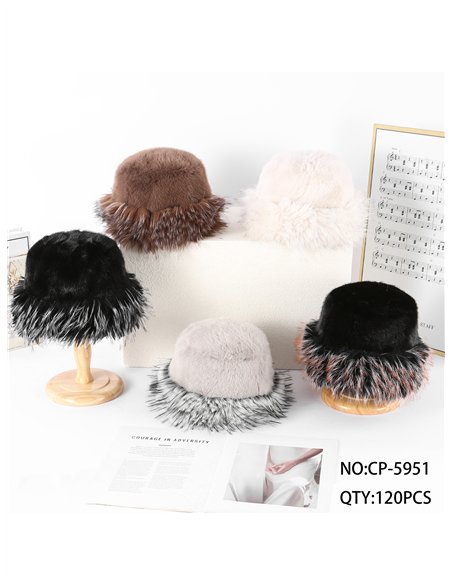 Gorro de pelo sintético bicolor