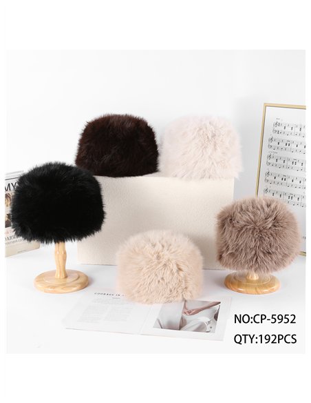 Gorro bucket de pelo sintético