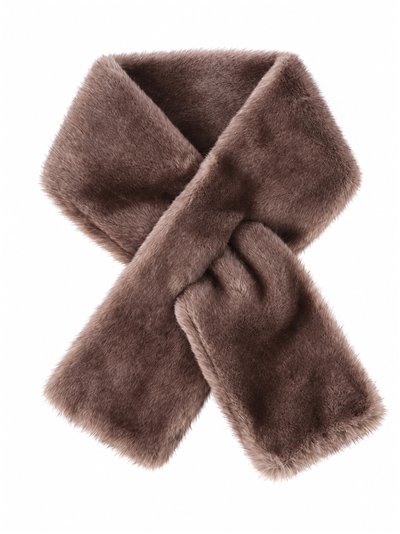 Cuello cruzado de pelo sintético