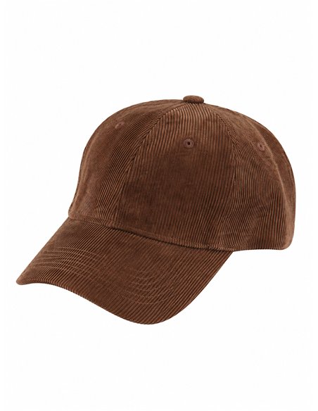Gorra de pana lisa